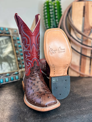 The Tobacco Ostrich Boot