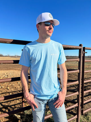The Ariat Southwest Simple Tee {Sky Blue Heather}