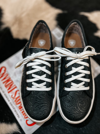 The Skylar Tooled Sneaker {Black}