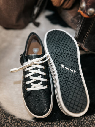 The Skylar Tooled Sneaker {Black}