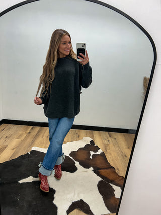 DOORBUSTER The Texanna Concho Sweater {Charcoal}