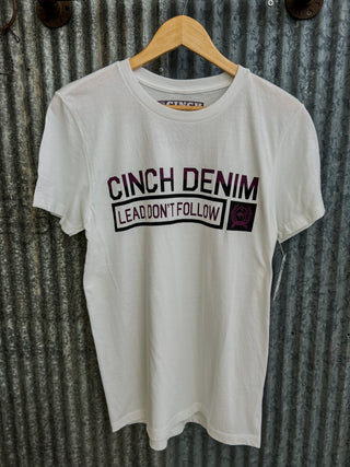 Cinch Men's Lead Don't Follow Tee {White}