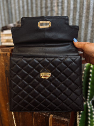 The Rolette Crossbody {Black}