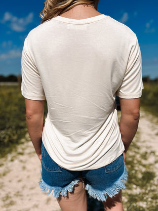The Hollis Short Sleeve Pocket Tee {Cream}
