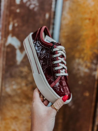 The Ariat Skylar Sneaker {Luxe Dubonnet Croc Print}