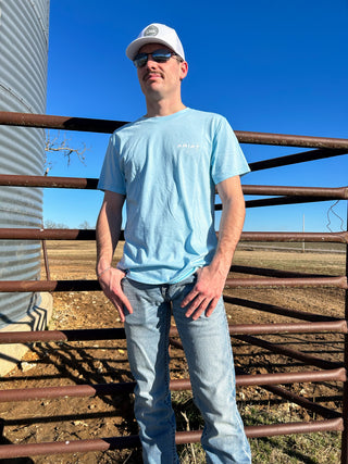 The Ariat Southwest Simple Tee {Sky Blue Heather}