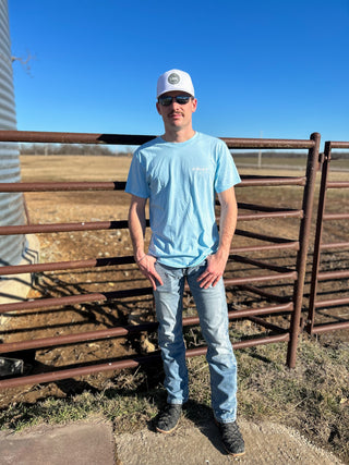 The Ariat Southwest Simple Tee {Sky Blue Heather}