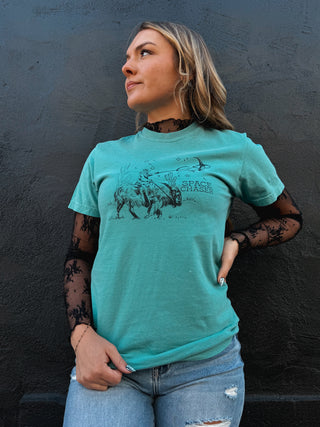 western-turquoise-graphic-tee