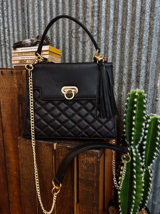 The Rolette Crossbody {Black}
