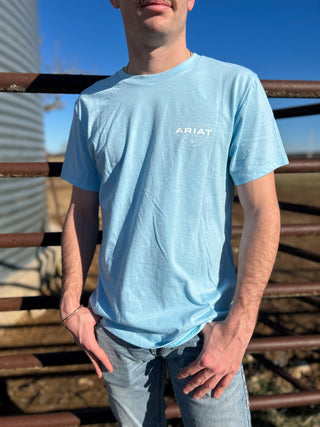 The Ariat Southwest Simple Tee {Sky Blue Heather}