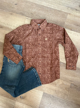 The Toolin Around Cinch Boy's Button Down