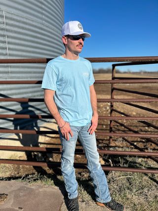 The Ariat Southwest Simple Tee {Sky Blue Heather}