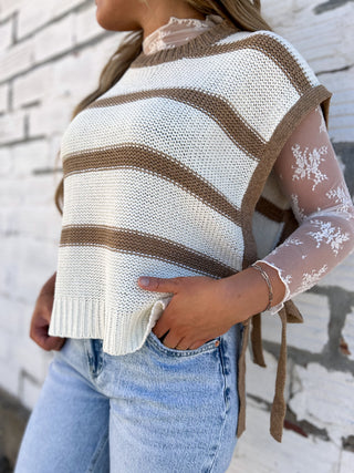 The Nash Lace Mesh Top {White}