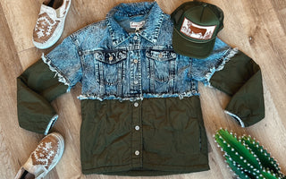 The Denim Olive Quilted Jacket