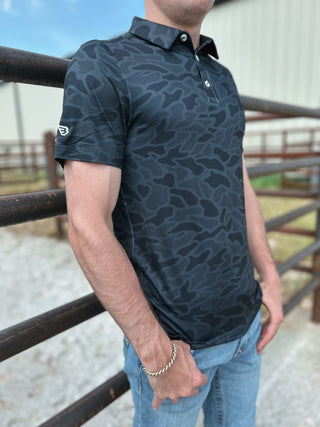 Burlebo Performance Polo {Black Camo} PP-BLKC