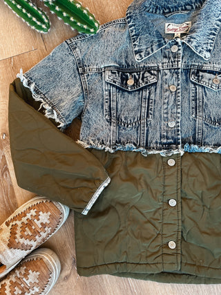 The Denim Olive Quilted Jacket