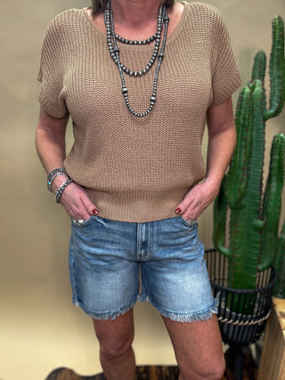 The Athena High Rise Jean Shorts