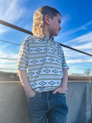 The Ariat All Over Print Aztec Polo