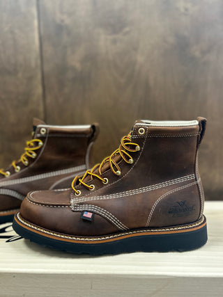 Thorogood 6" Black Wedge Sole Moc Toe Boot