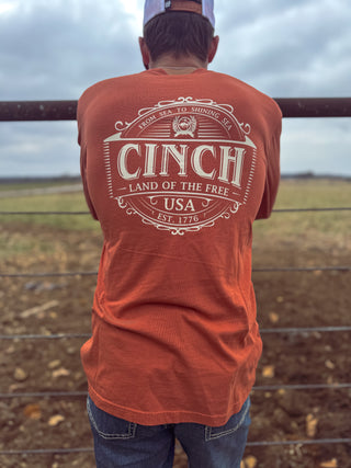 Cinch Land of the Free Tee {Orange}