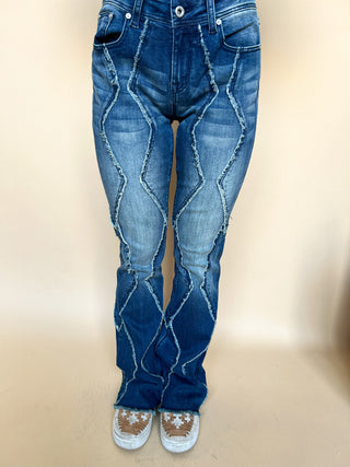 The Gypsy Street Raw Hem Jeans {Dark Wash}