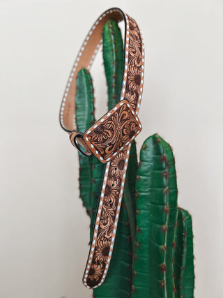 The Sunflower Tooled Belt