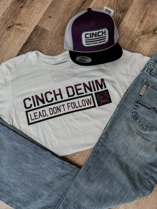 Cinch Men's Lead Don't Follow Tee {White}