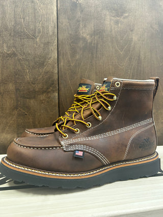 Thorogood 6" Black Wedge Sole Moc Toe Boot
