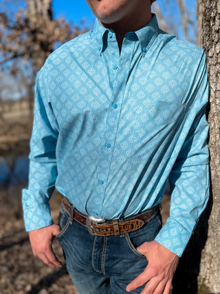 ariat-blue-pattern-men-western-shirt-2
