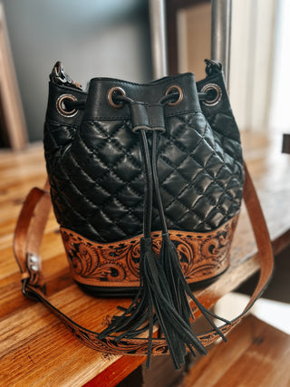 black-leather-tooled-bucket-purse-1