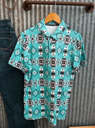 hooey-mens-aztec-polo-turquoise-2