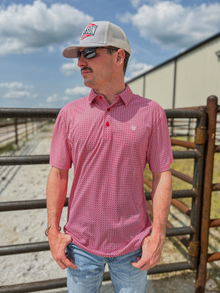 mens-ariat-red-print-western-polo-4