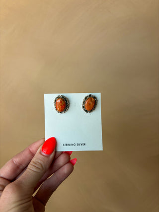 The Apple Coral Studs