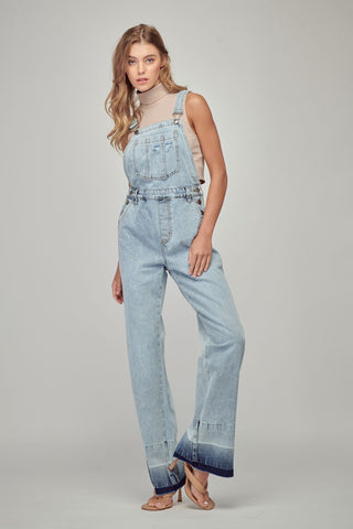 The Cogburn Light Wash Overalls