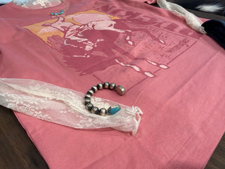 Wrangler Oversized Buckin' Bronco Tee {Pink}