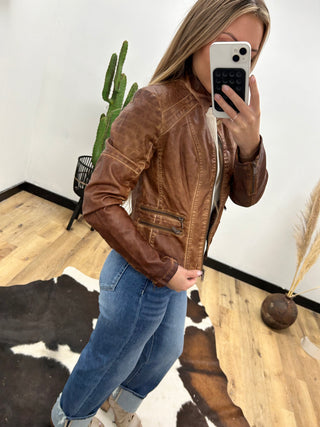 The Tobacco Leather Jacket