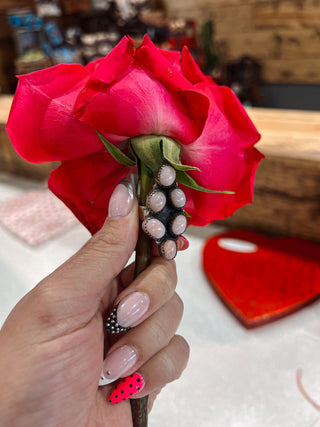The Metina 6 Stone Pink Opal Ring