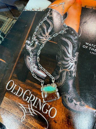 The Aquaprase Square Necklace
