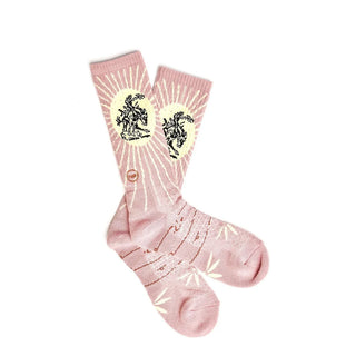 Lucky Chuck "Bucking Bronco" Socks {Light Pink}