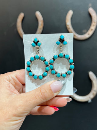 The Lasso Earrings {Genuine Sterling Silver & Turquoise}