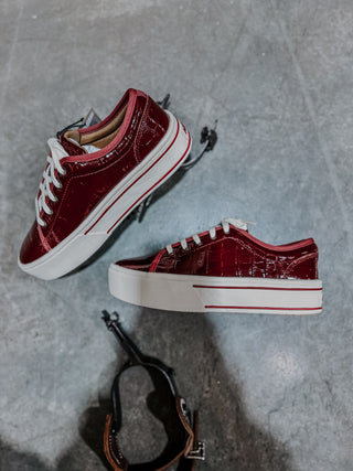 The Ariat Skylar Sneaker {Luxe Dubonnet Croc Print}