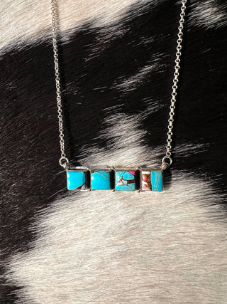 The Cotton Candy 4 Square Necklace