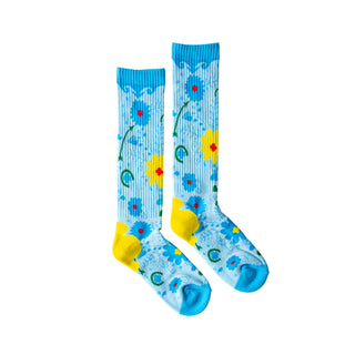 Lucky Chuck "Cowgirl Buckaroo" Socks {Blue}