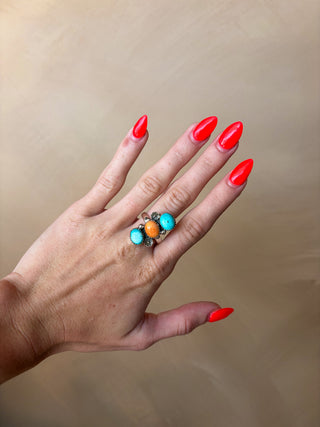 The Posey Adjustable Floral Ring