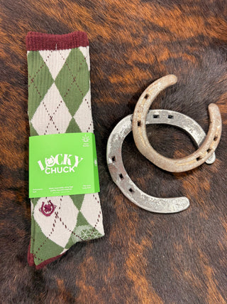 Lucky Chuck "Ranch Rider" Socks {Green}