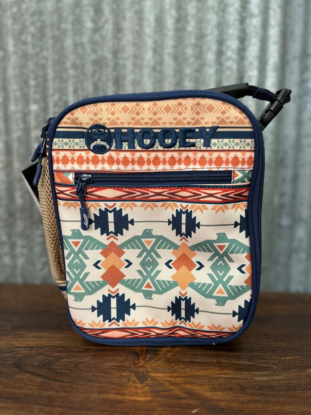 Hooey Lunch Box Navy Tan Thunderbird Design HLB006TNNV – Hawk Western Wear