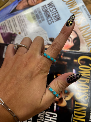 Flat Turquoise Ring