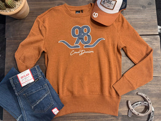 Cruel Denim "98"  Longhorn Sweatshirt {Brown}