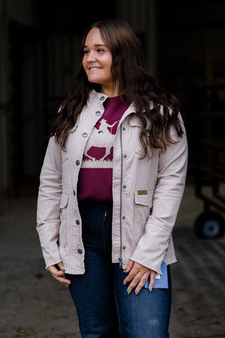 Powder River Beige Cotton Canvas Jacket