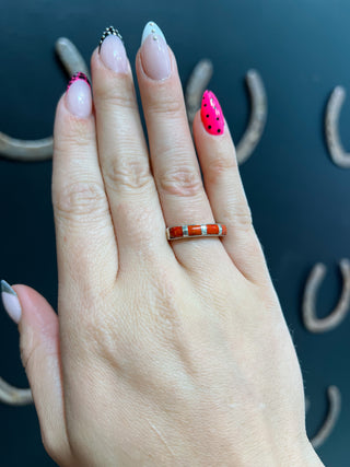 Spiny Coral Flat Ring